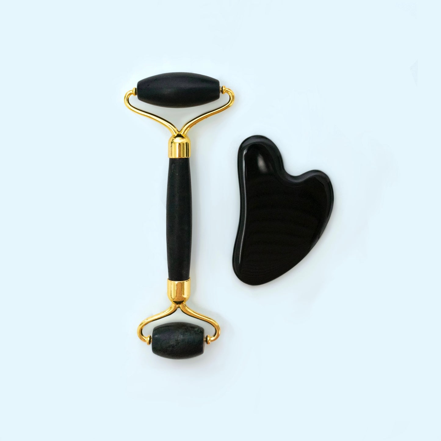 Obsidian Roller & Gua Sha Set