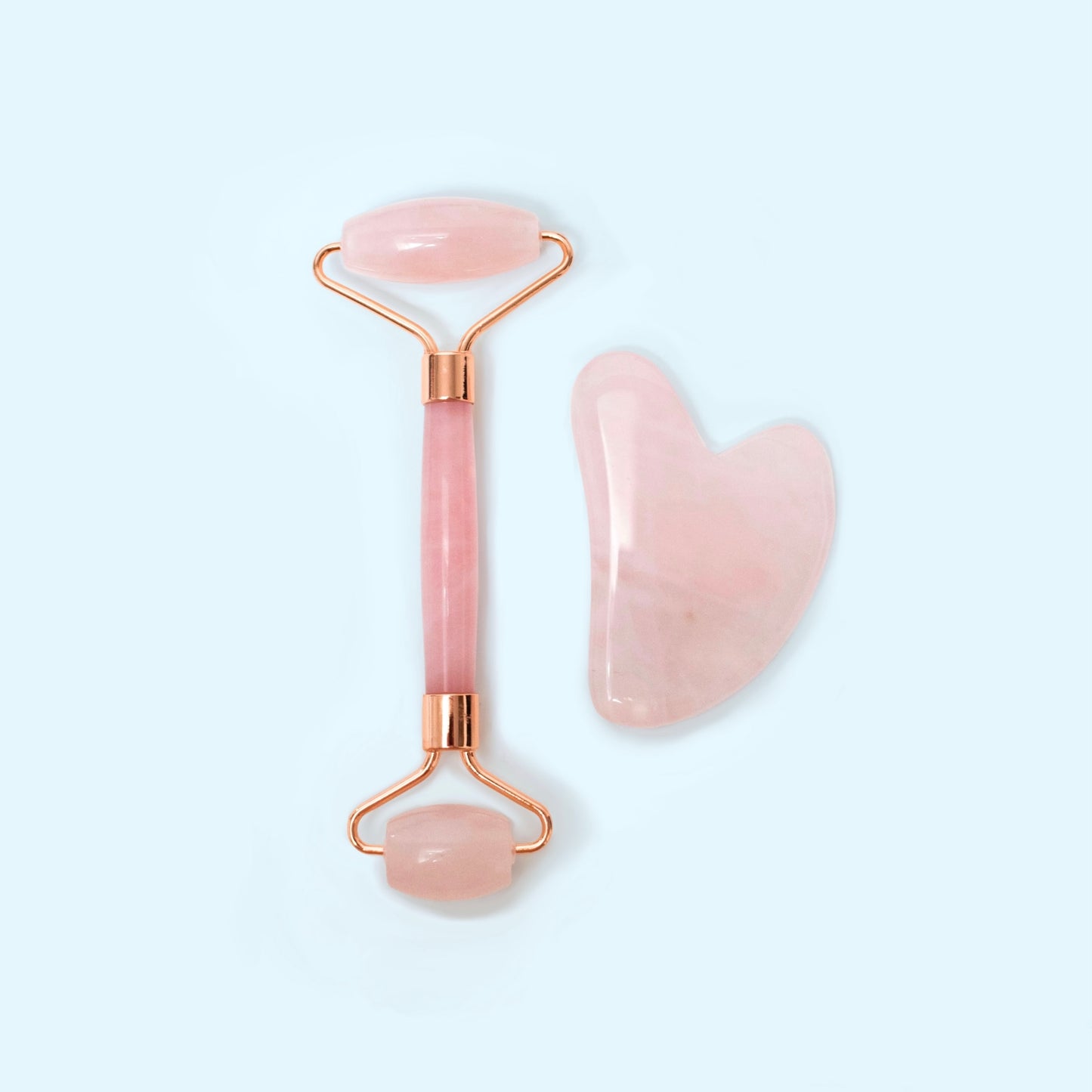 Rose Quartz Roller & Gua Sha Set